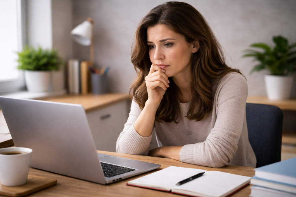 Você não está travado — está com medo de ser julgado